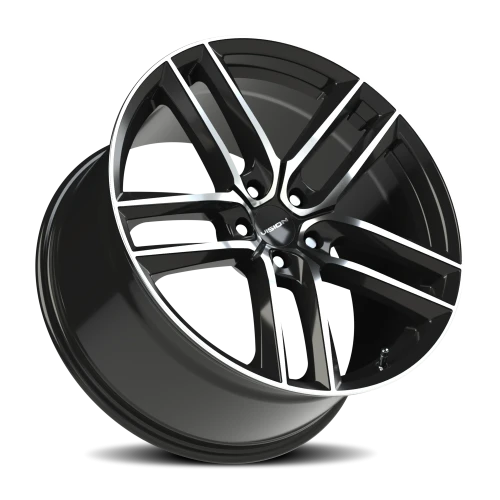 Vision 475 20x10.5 +42 5x114.3mm 73.1mm Gloss Black Machined Face