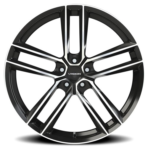 Vision 475 22x9 +35 5x120mm 72.6mm Gloss Black Machined Face