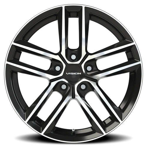 Vision 475 18x8.5 +12 5x114.3mm 73.1mm Gloss Black Machined Face