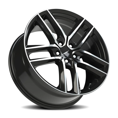 Vision 475 19x8.5 +42 5x108mm 73.1mm Gloss Black Machined Face