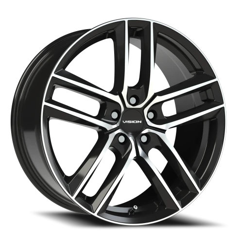 Vision 475 19x8.5 +35 5x112mm 66.56mm Gloss Black Machined Face