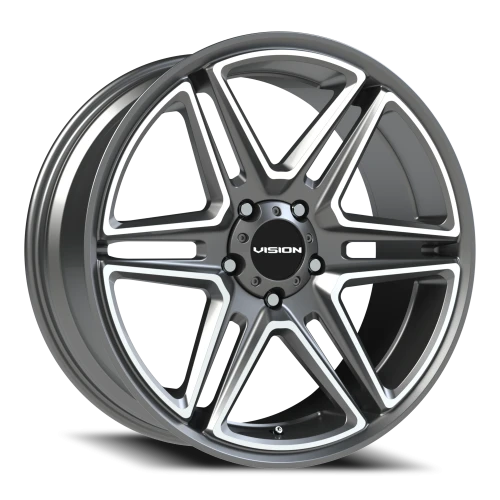 Vision 476 22x9.5 +8 5x139.7mm 77.8mm Gunmetal Machined Face