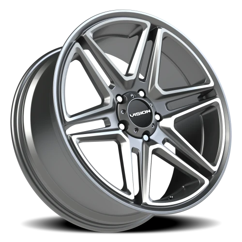 Vision 476 22x9.5 +8 5x139.7mm 77.8mm Gunmetal Machined Face
