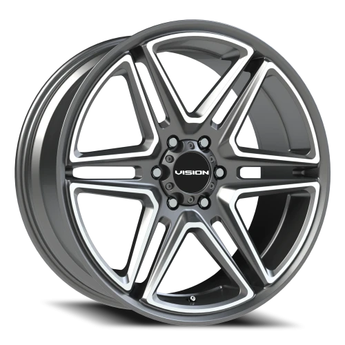 Vision 476 22x9.5 +30 6x135mm 87.1mm Gunmetal Machined Face