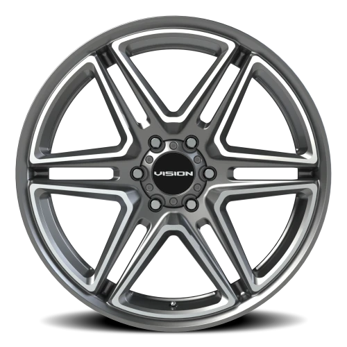 Vision 476 22x9.5 +15 6x139.7mm 78.1mm Gunmetal Machined Face