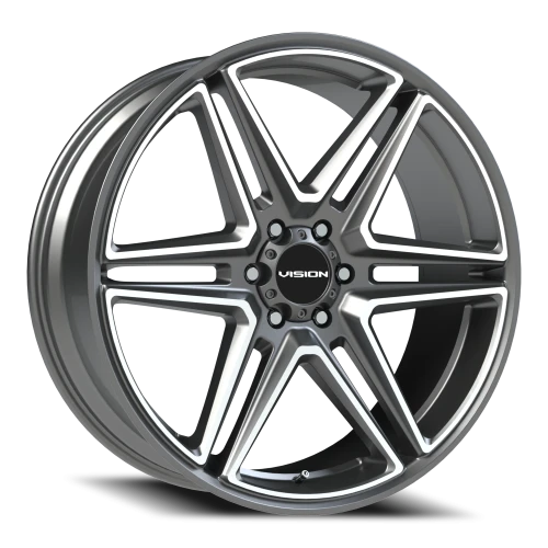 Vision 476 24x9.5 +30 6x135mm 87.1mm Gunmetal Machined Face