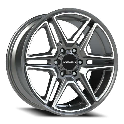 Vision 476 20x9 +30 6x132mm 74.5mm Gunmetal Machined Face