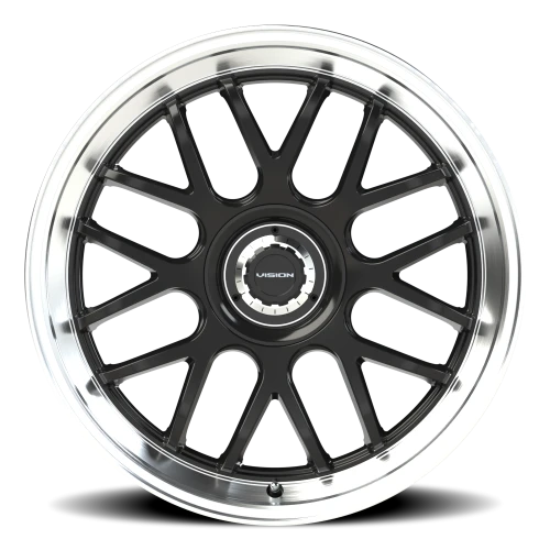 Vision 478 20x8.5 +35 5x112mm 72.56mm Gloss Black Brushed Lip