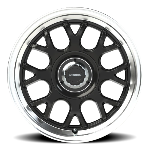 Vision 478 16x8 +38 5x100mm 73.1mm Gloss Black Brushed Lip
