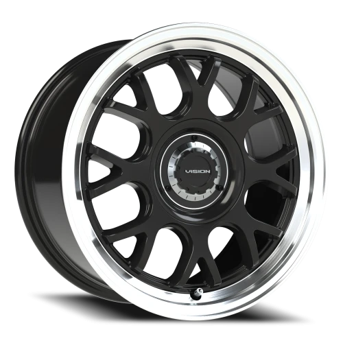 Vision 478 16x8 +38 5x107.95mm 73.1mm Gloss Black Brushed Lip
