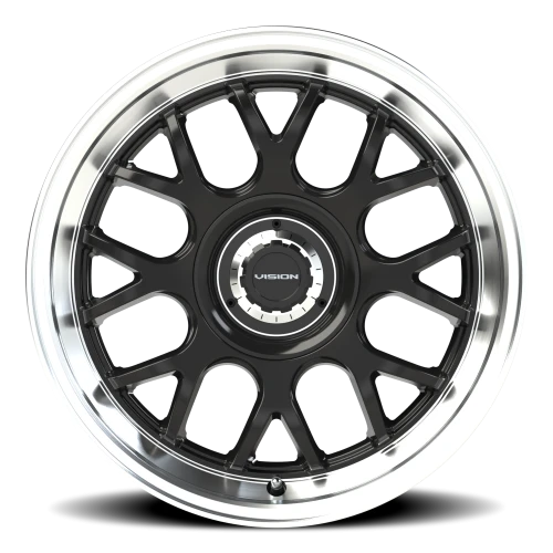 Vision 478 17x8 +38 5x114.3mm 73.1mm Gloss Black Brushed Lip