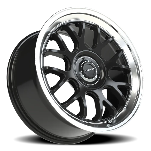 Vision 478 18x8.5 +35 5x107.95mm 73.1mm Gloss Black Brushed Lip