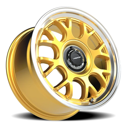 Vision 478 16x8 +38 5x100mm 73.1mm Gold Machined Lip