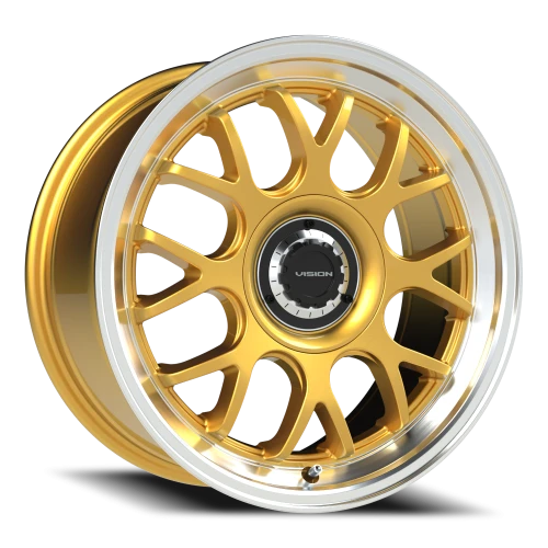 Vision 478 17x8 +38 5x112mm 72.56mm Gold Machined Lip