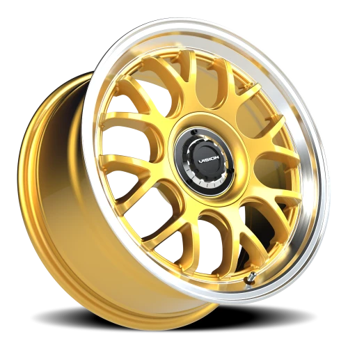 Vision 478 17x8 +38 5x112mm 72.56mm Gold Machined Lip