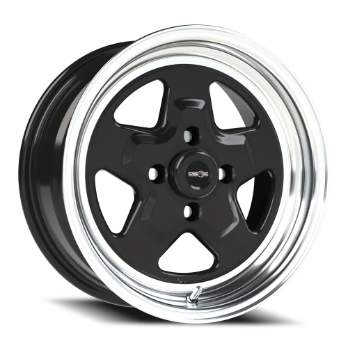 Vision 521 15x7 +0 4x108mm 72.6mm Gloss Black Machined Lip