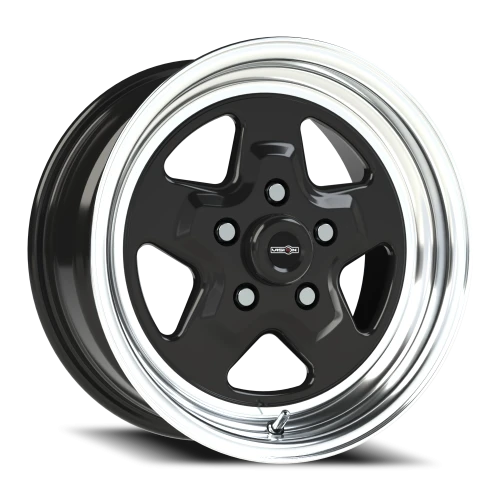 Vision 521 15x7 +20 4x108mm 72.6mm Gloss Black Machined Lip