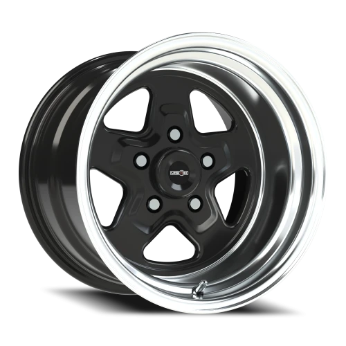 Vision 521 15x10 -25 5x127mm 83.1mm Gloss Black Machined Lip