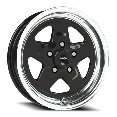 Vision 521 15x4 -19 5x120.65mm 83.1mm Gloss Black Machined Lip