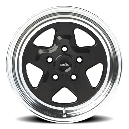 Vision 521 15x7 +0 5x120.65mm 83.1mm Gloss Black Machined Lip