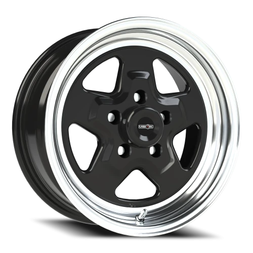 Vision 521 15x7 +0 5x114.3mm 83.1mm Gloss Black Machined Lip
