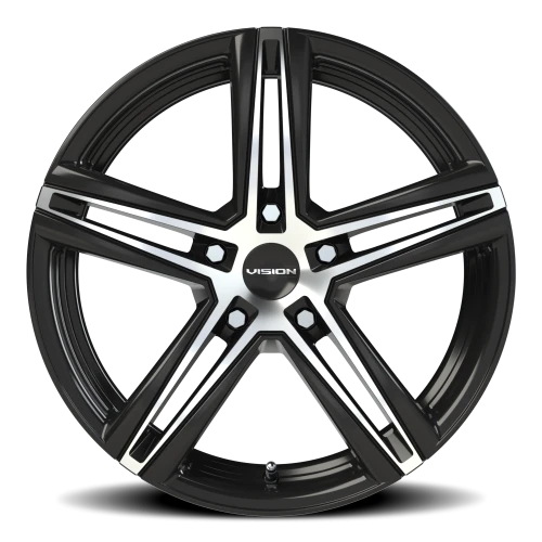Vision 640 17x7.5 +40 5x110mm 73.1mm Gloss Black Machined Face