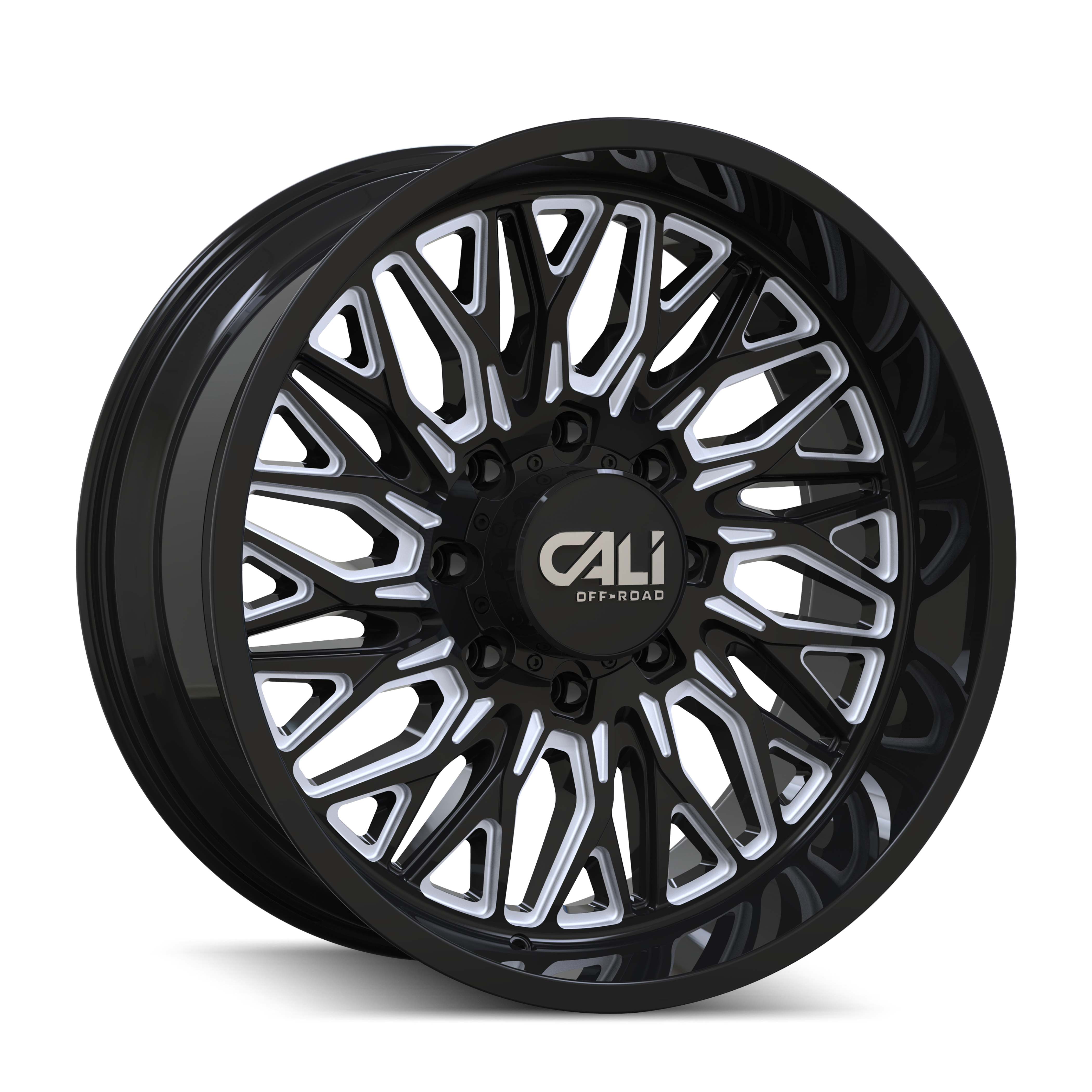 Cali OffxRoad Crusher 9118 Gloss Black Milled 22x10 6x139.7 x19mm 106.1mm