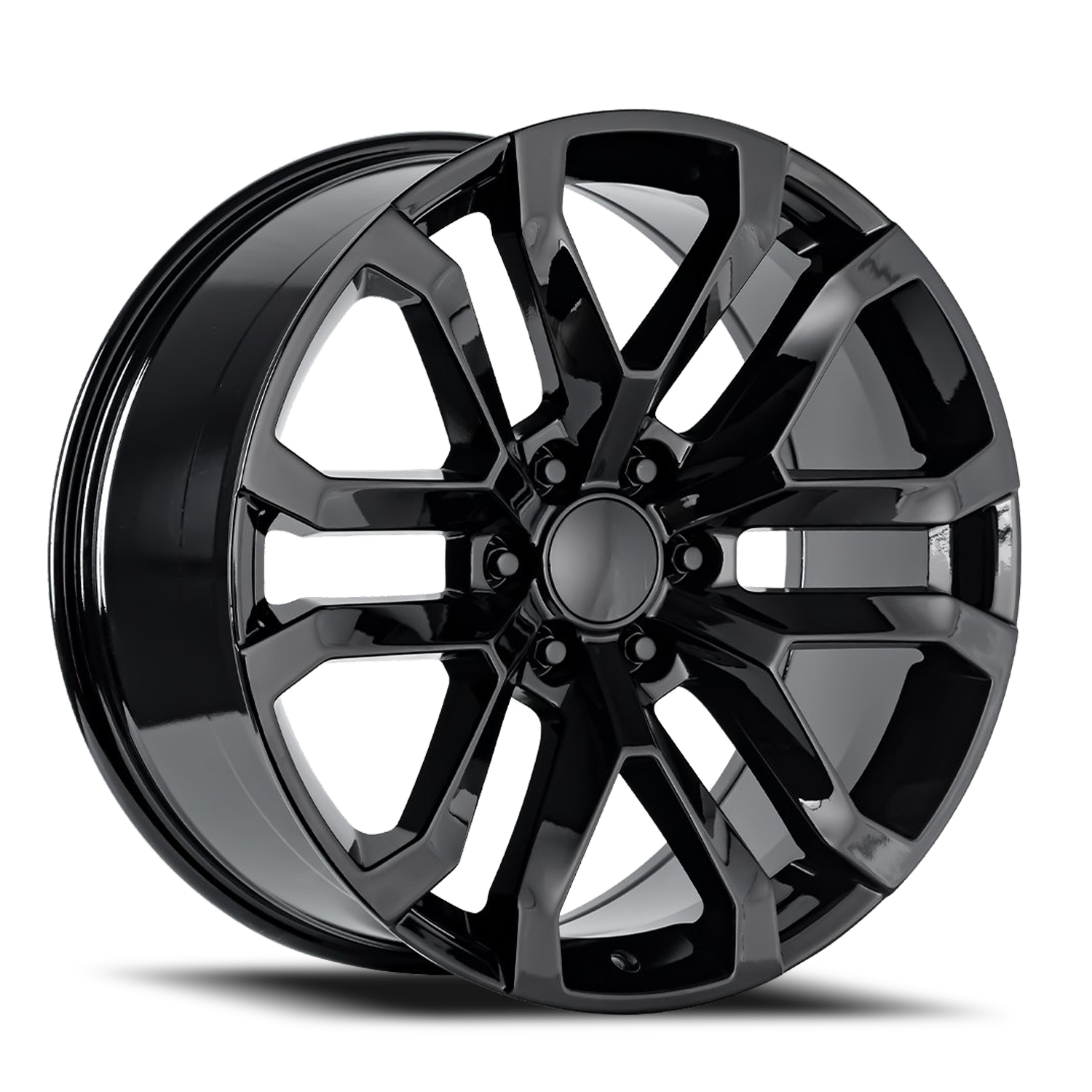 Factory Reproductions FR 95 2019 GMC Denali Replica GB 22x9 +24 6x139.7mm 78.1mm Gloss Black