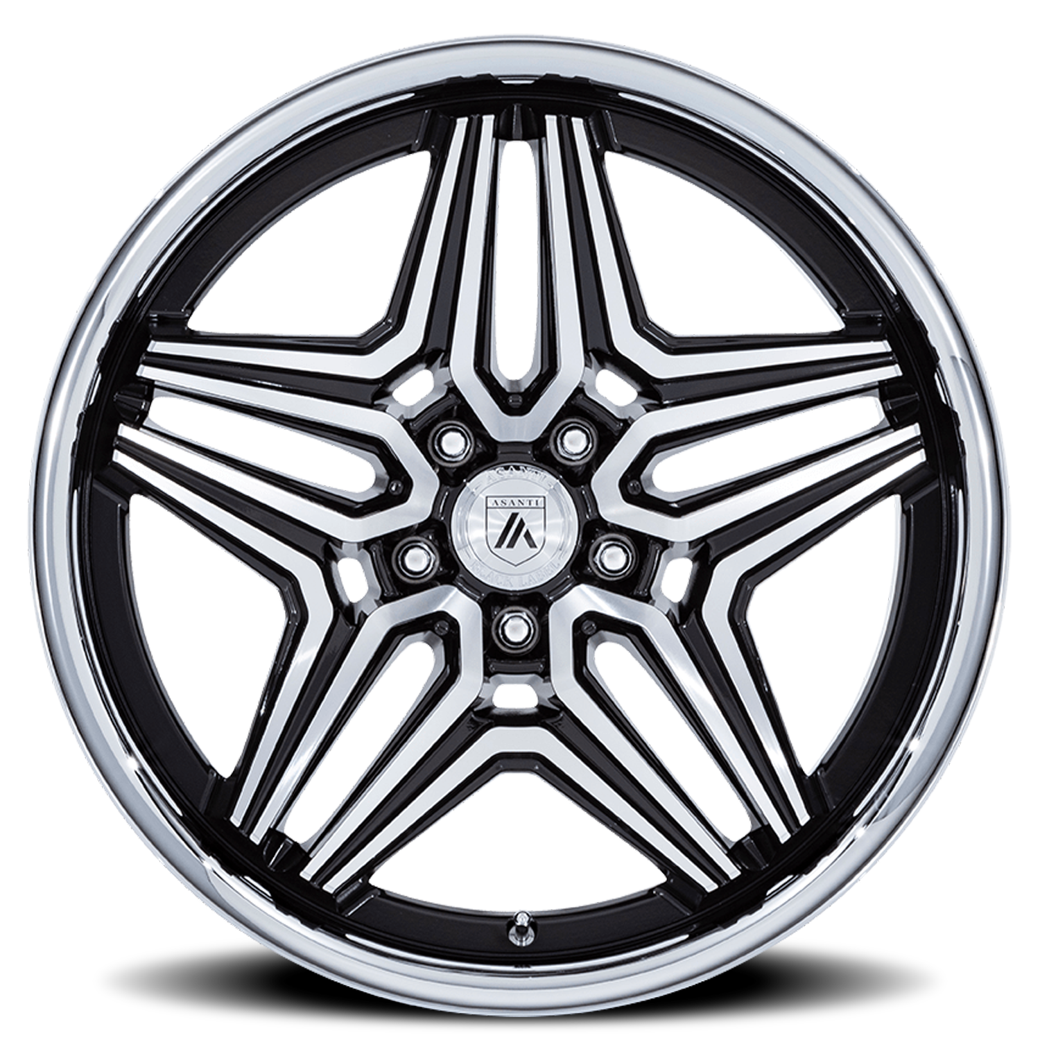 Asanti Black Label ABL-46 Duke 22x10.5" 5x120mm 74.1mm CB +18mm Gloss Black Machined