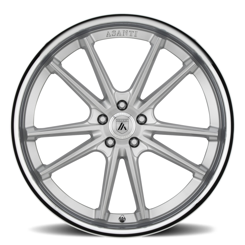 Asanti Black Label Sigma 22x10.5" 5x112mm 72.6mm CB +35mm Brushed Silver Chrome Lip
