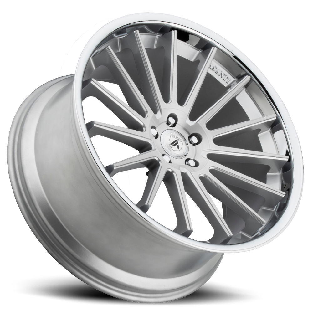 Asanti Black Label Beta 20x10.5" 5x115mm 72.6mm CB +20mm Brushed Silver Chrome Lip