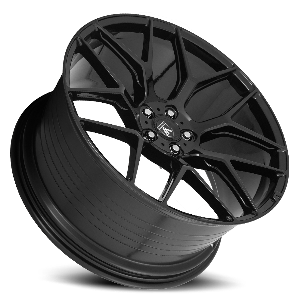 Asanti Black Label Dynasty 20x8.5" 5x108mm 72.6mm CB +38mm Gloss Black