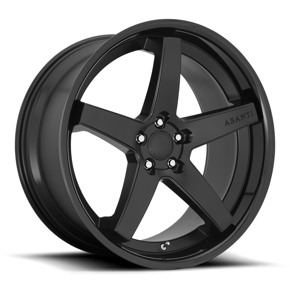 Asanti Black Label Regal 20x9" 5x112mm 72.6mm CB +35mm Satin Black Gloss Black Lip