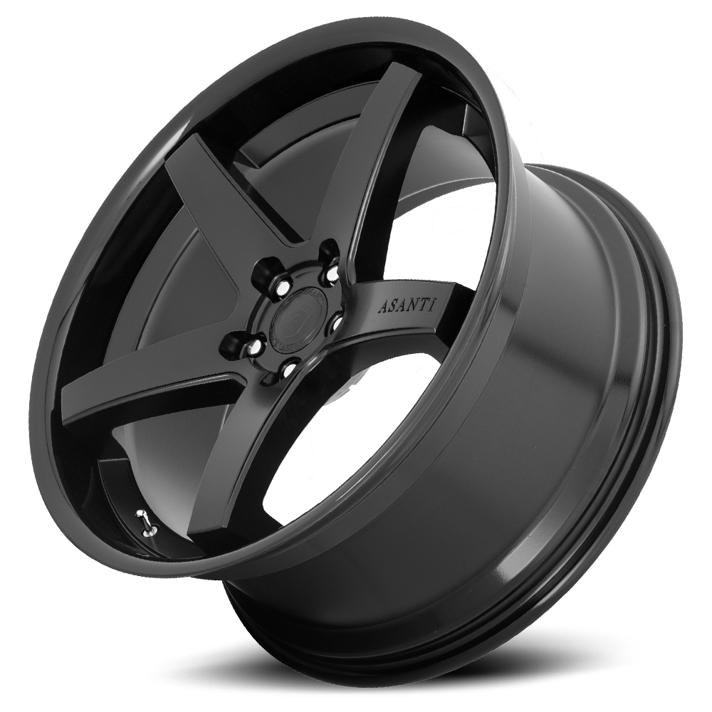 Asanti Black Label Regal 20x9" 5x112mm 72.6mm CB +35mm Satin Black Gloss Black Lip
