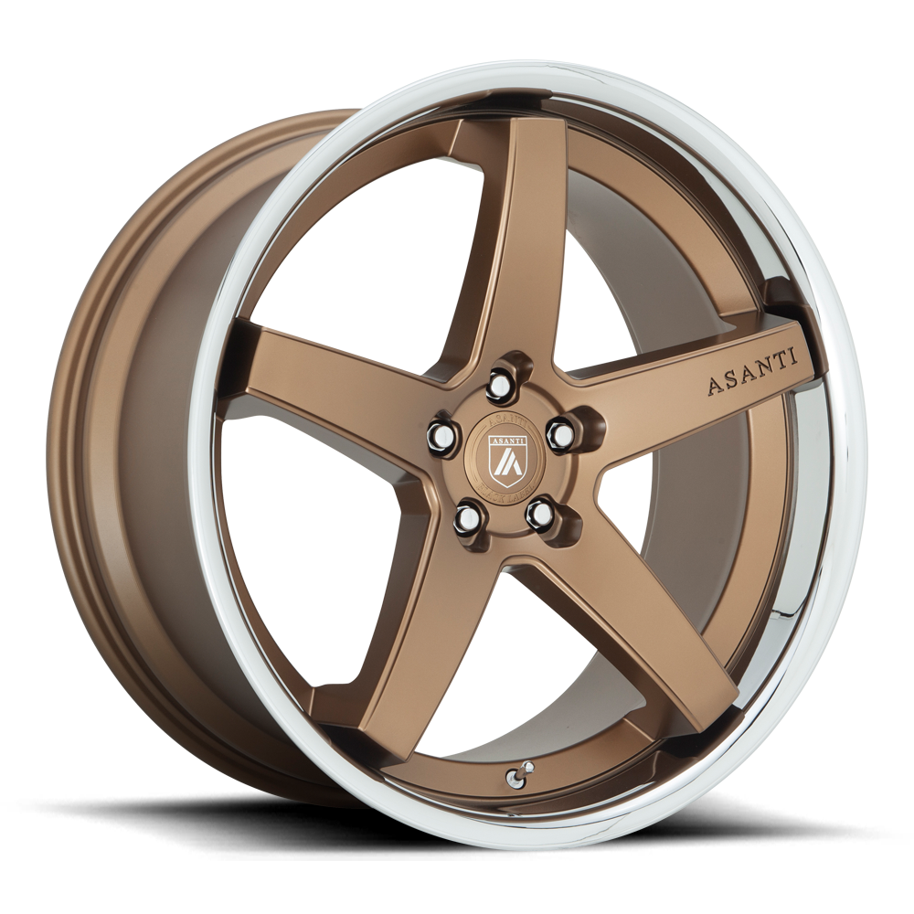 Asanti Black Label Regal 20x9" 5x115mm 72.6mm CB +15mm Satin Bronze Chrome Lip