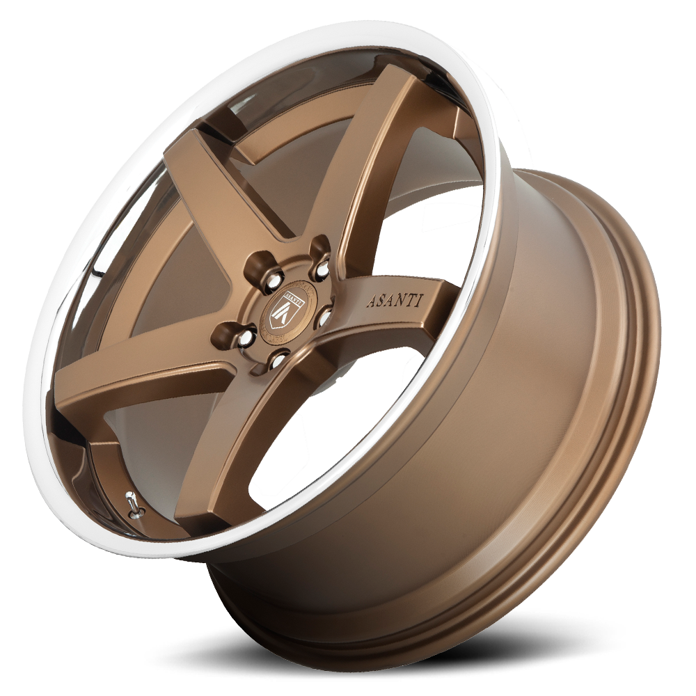 Asanti Black Label Regal 20x9" 5x115mm 72.6mm CB +15mm Satin Bronze Chrome Lip