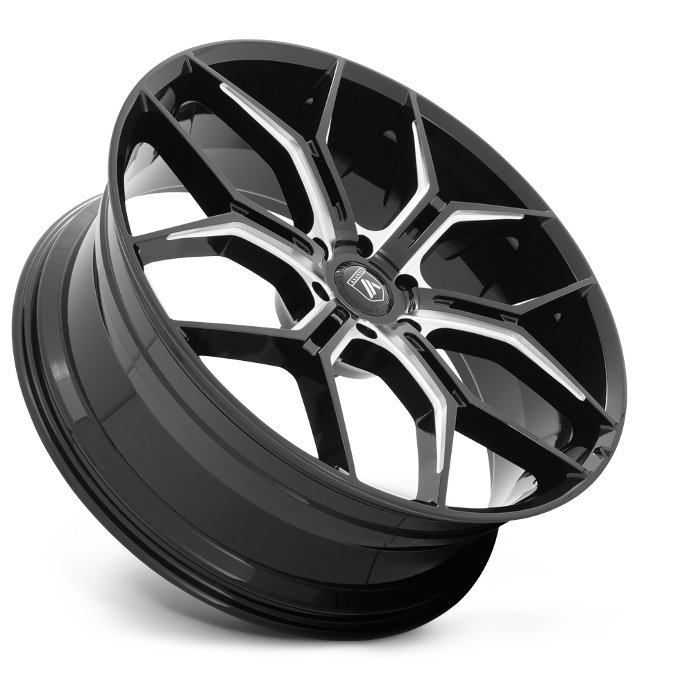 Asanti Black Label Monarch Truck 24x10" 6x139.7mm 100.5mm CB +35mm Gloss Black Milled