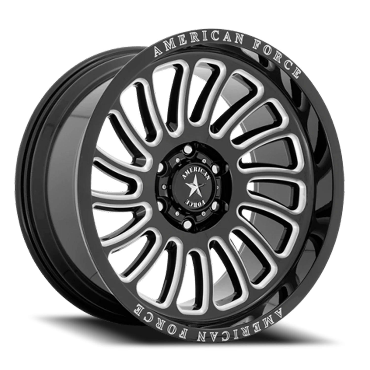 American Force AC004 Vulcan 20x10" 6x135mm 87.1mm CB -18mm Gloss Black Milled