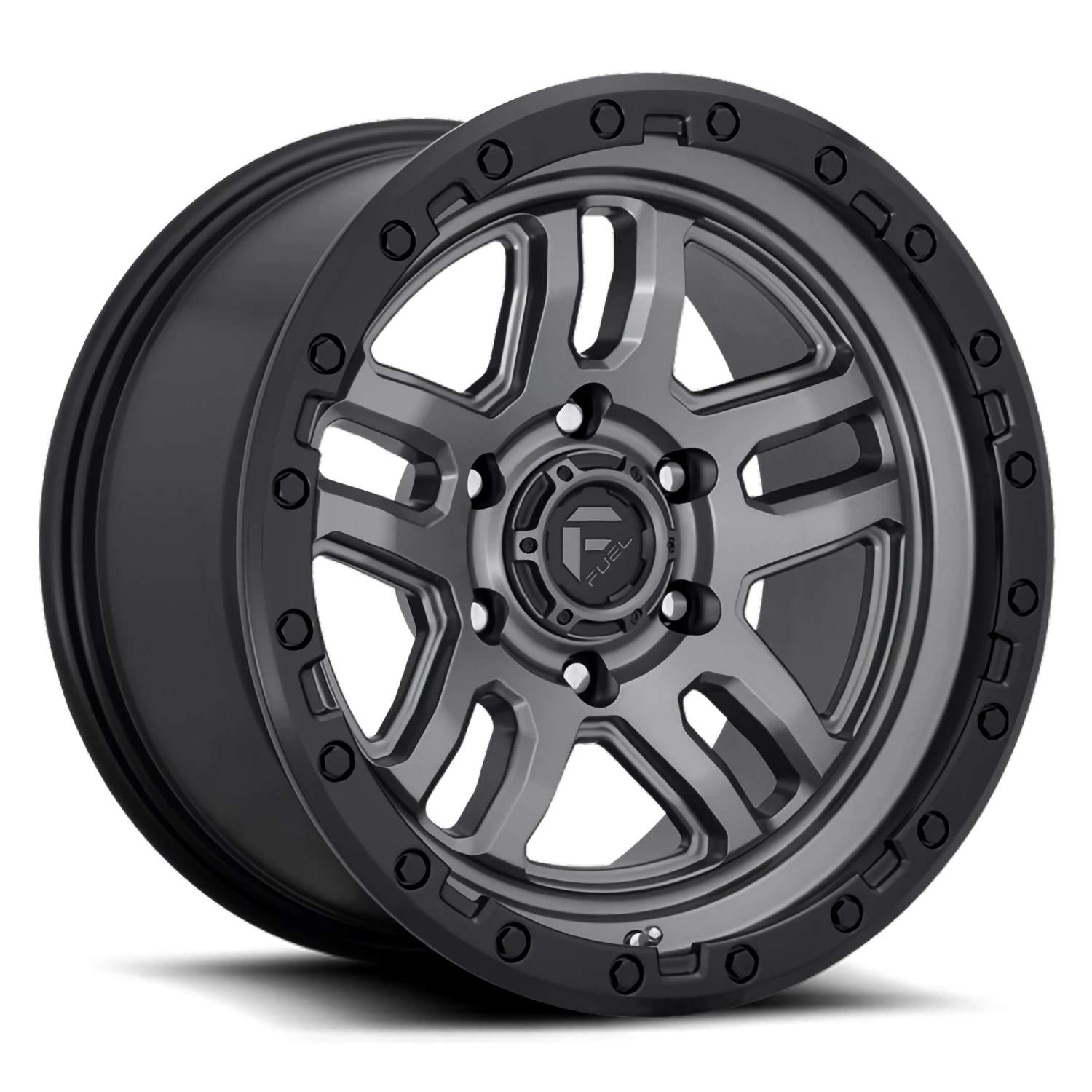 Fuel AMMO 17x9" 6x139.7mm 106.1mm CB +1mm Matte Gunmetal Black Bead Ring
