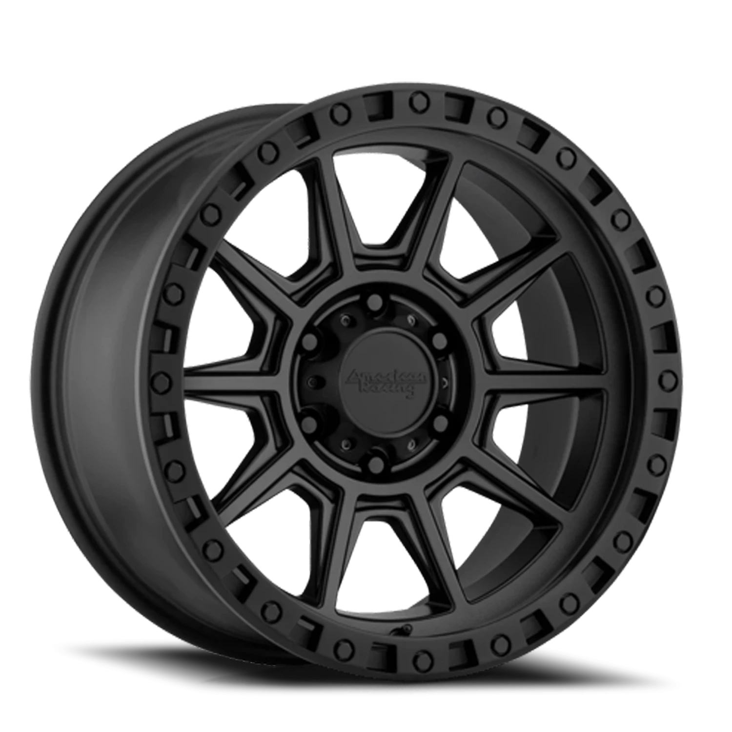American Racing AR202 17x9" 8x165.1mm 125.1mm CB -12mm Cast Iron Black