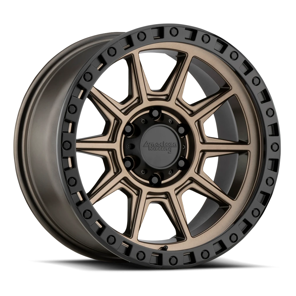 American Racing AR202 16x8" 6x139.7mm 106.25mm CB 0mm Matte Bronze Black Lip