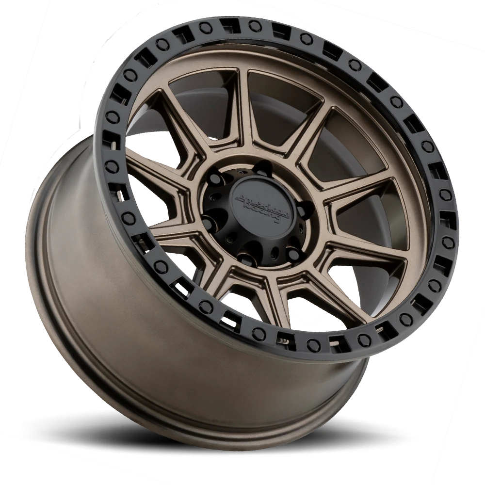 American Racing AR202 16x8" 6x139.7mm 106.25mm CB 0mm Matte Bronze Black Lip