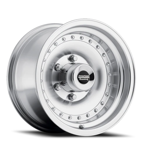 American Racing Outlaw I 15x10" 6x139.7mm 108mm CB -38mm Machined Silver Clear Coat