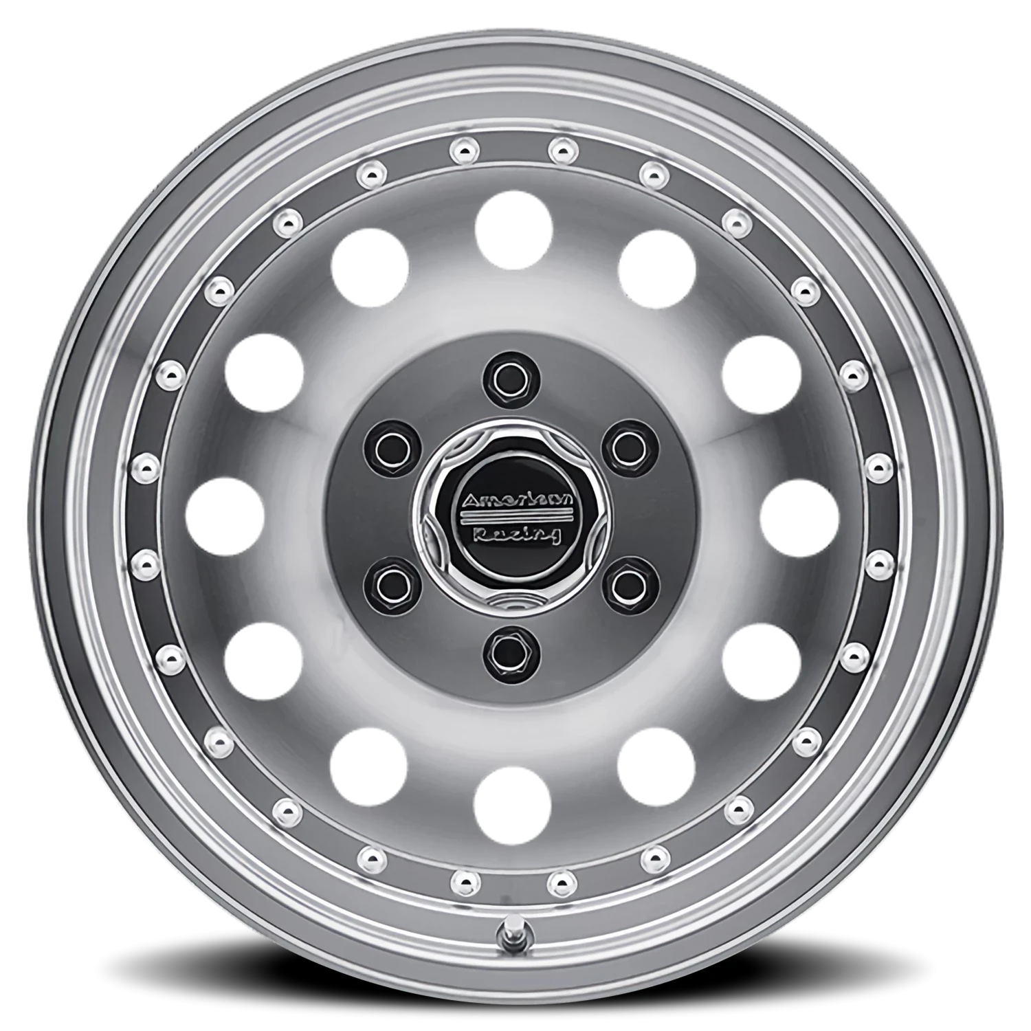 American Racing Outlaw II 15x10" 6x139.7mm 108mm CB -38mm Machined Silver Clear Coat