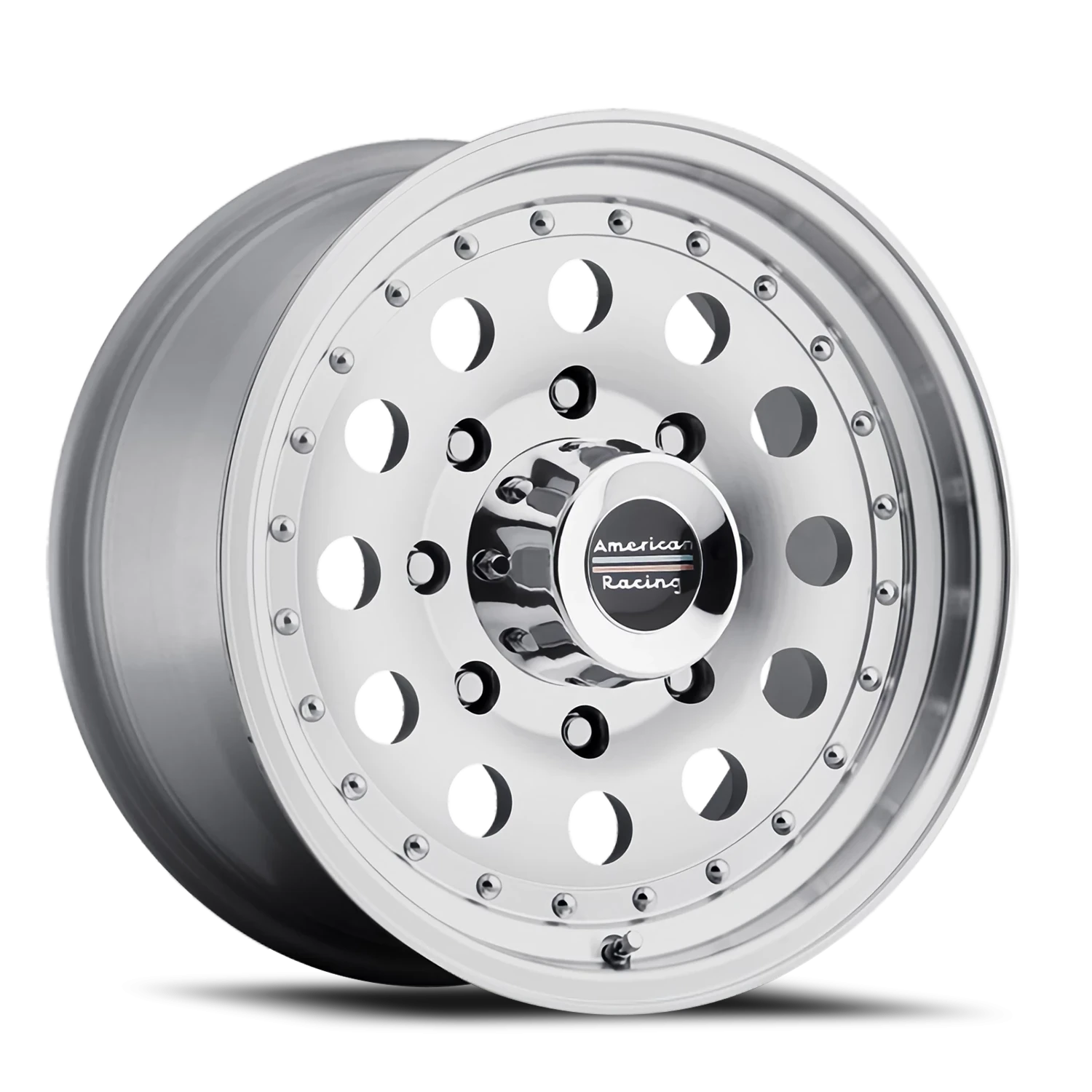 American Racing Outlaw II 16x8" 8x170mm 130.81mm CB 0mm Machined Silver Clear Coat
