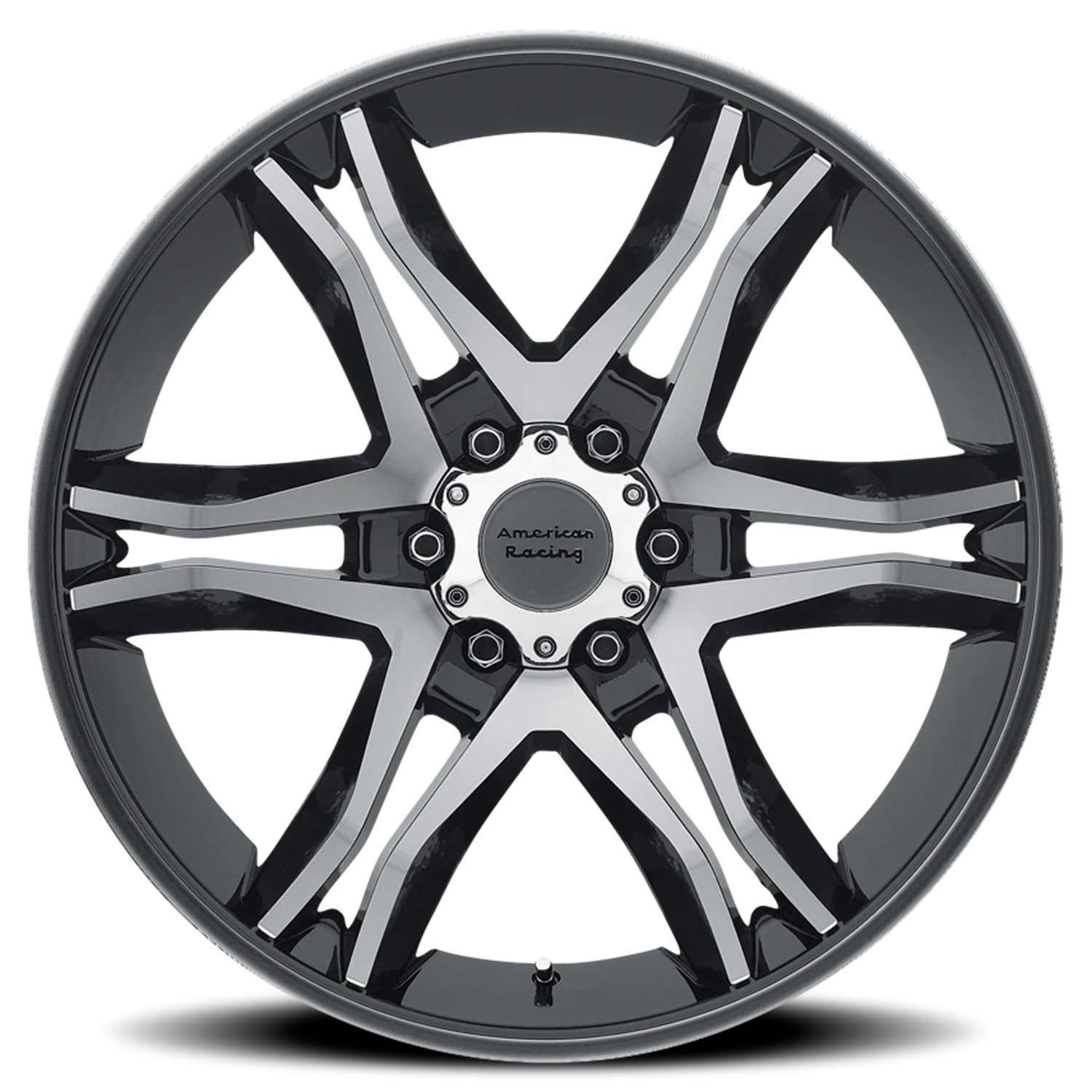 American Racing Mainline 20x8.5" 6x139.7mm 106.25mm CB +35mm Gloss Black Machined