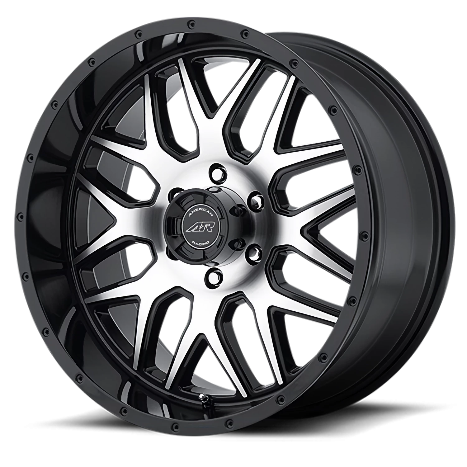 American Racing AR910 20x9" 6x139.7mm 108mm CB +18mm Gloss Black Machined