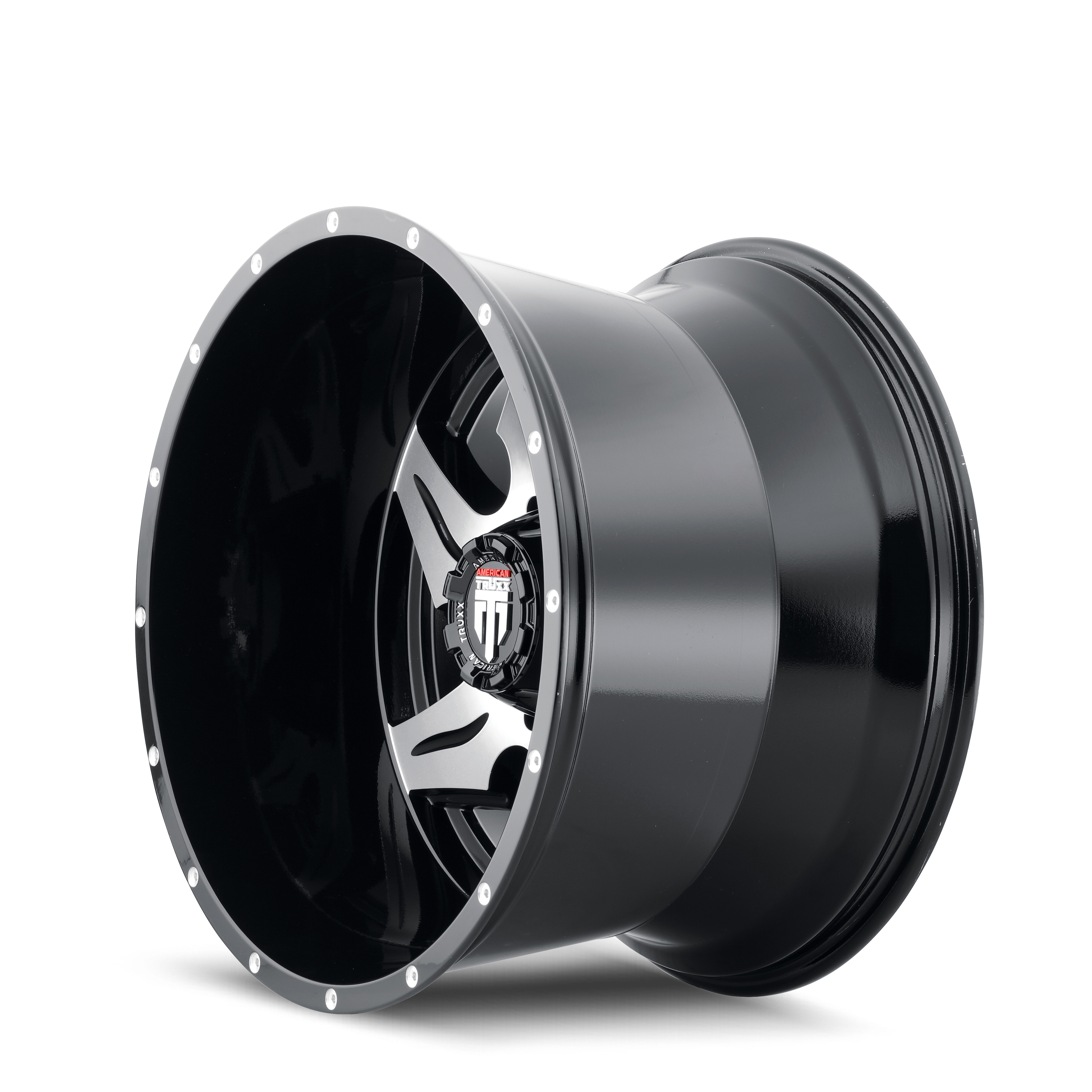 American Truxx Ninja AT163 22x14" 6x135mm 87.1mm CB -76mm Gloss Black Milled