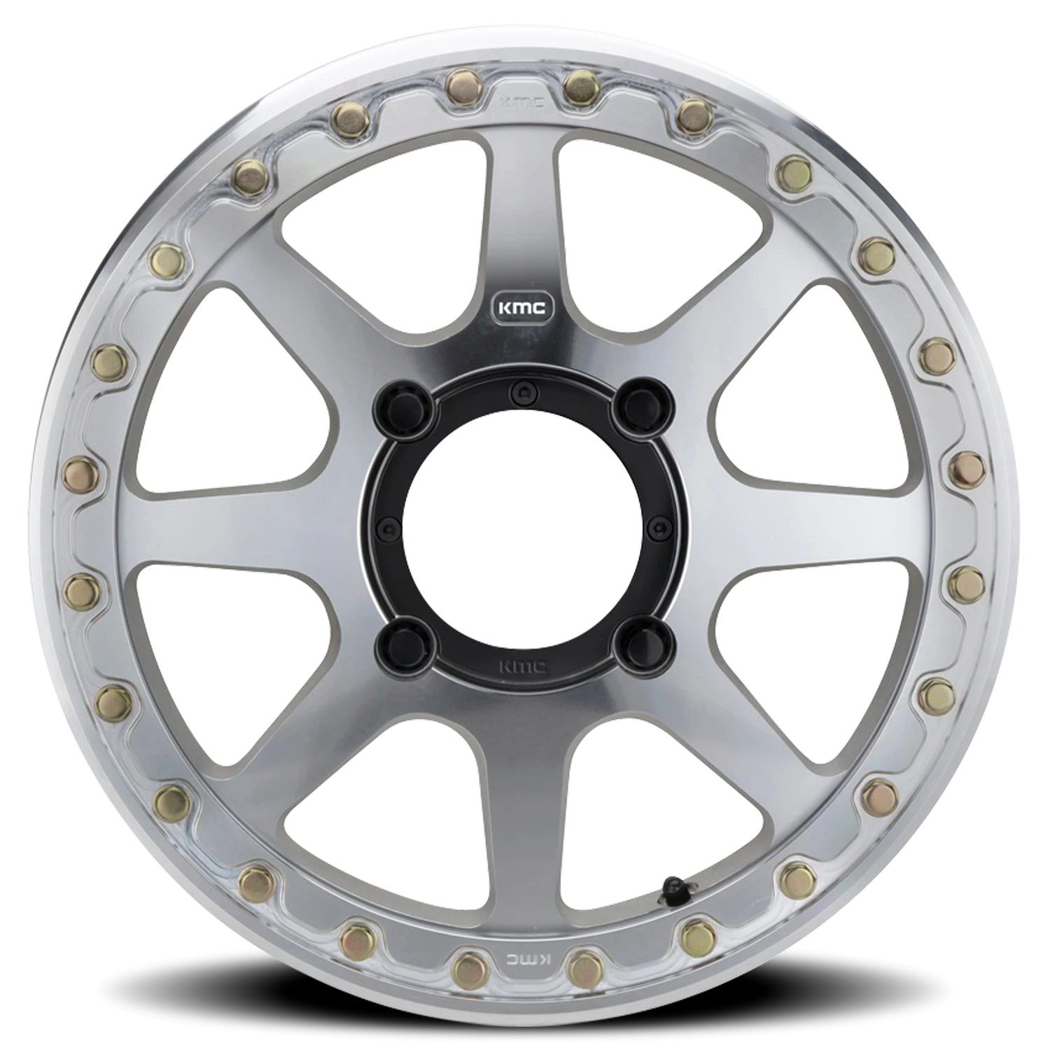 KMC Addict 2 Beadlock UTV 15x6" 4x137mm 112.1mm CB +38mm Machined Silver