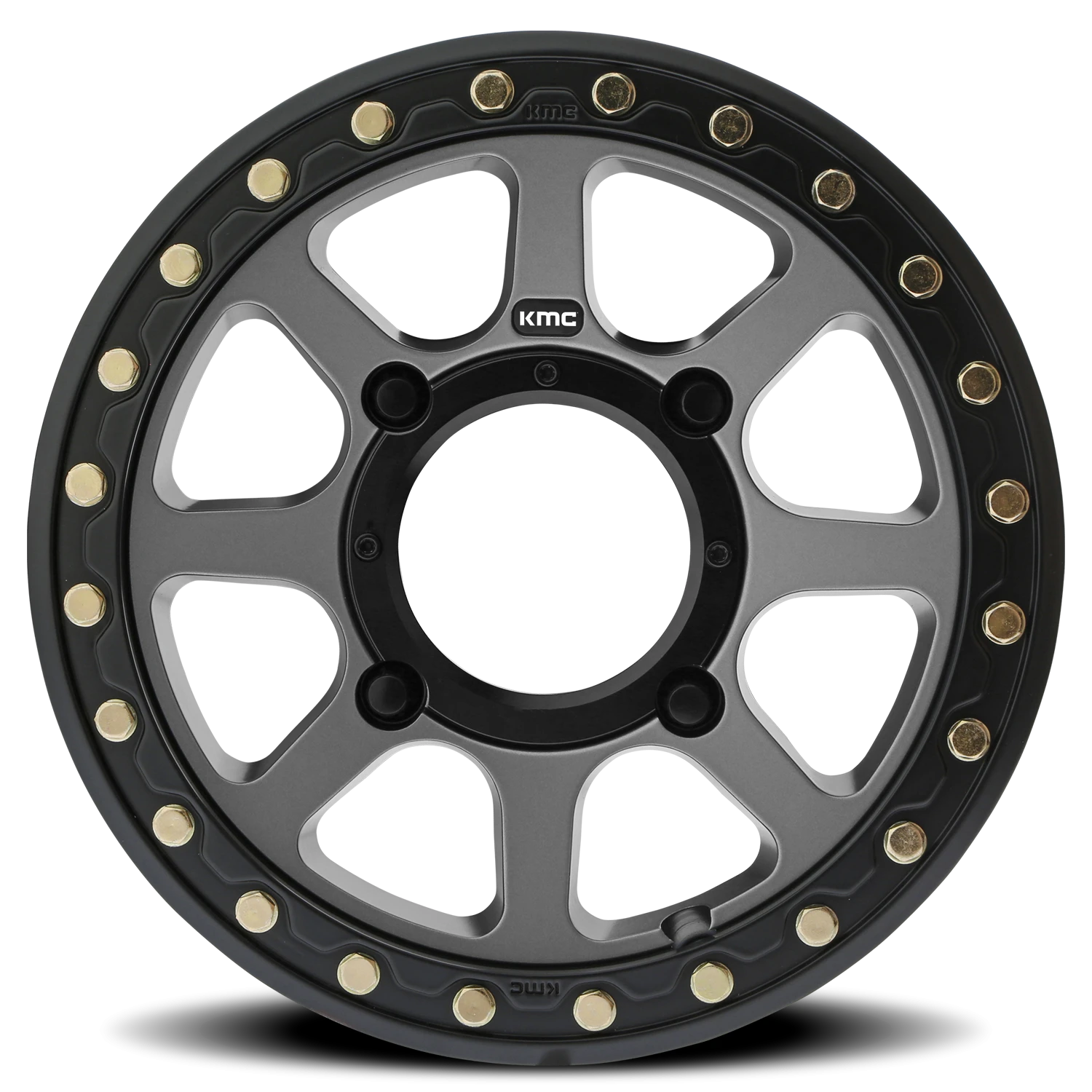 KMC Addict 2 Beadlock UTV 15x6" 4x137mm 112.1mm CB +38mm Satin Gray